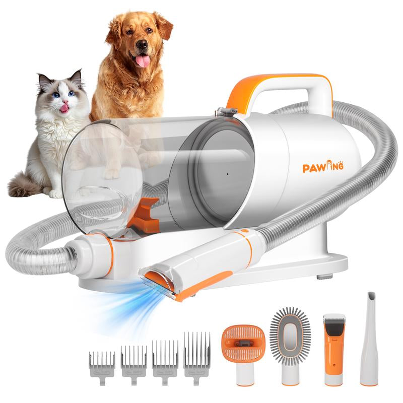 PAWING Grooming Vacuum, Dog Vacuum Brush for Shedding Grooming, Dog Hair Vacuum Groomer, 5-In-1 Pet Grooming Kit for Cat Dog, Pet Products