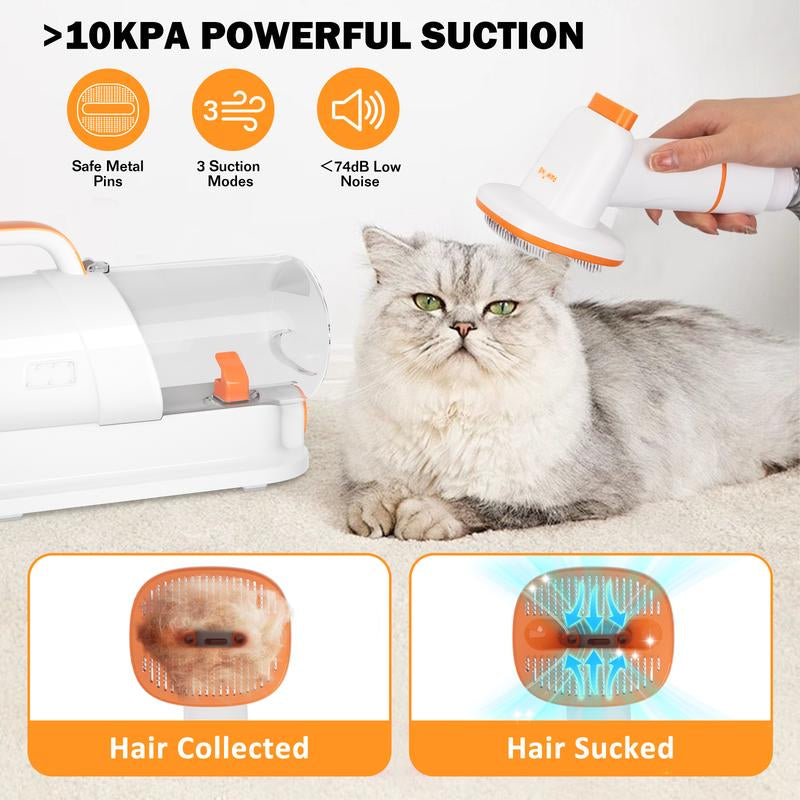 PAWING Grooming Vacuum, Dog Vacuum Brush for Shedding Grooming, Dog Hair Vacuum Groomer, 5-In-1 Pet Grooming Kit for Cat Dog, Pet Products
